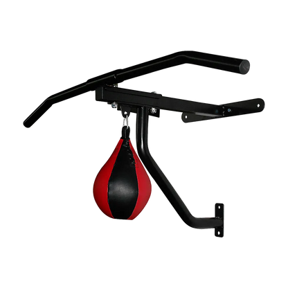 Wall Chin Up & Pull Up Bar with Punching Bag and Speedball Station Combo - Image 5