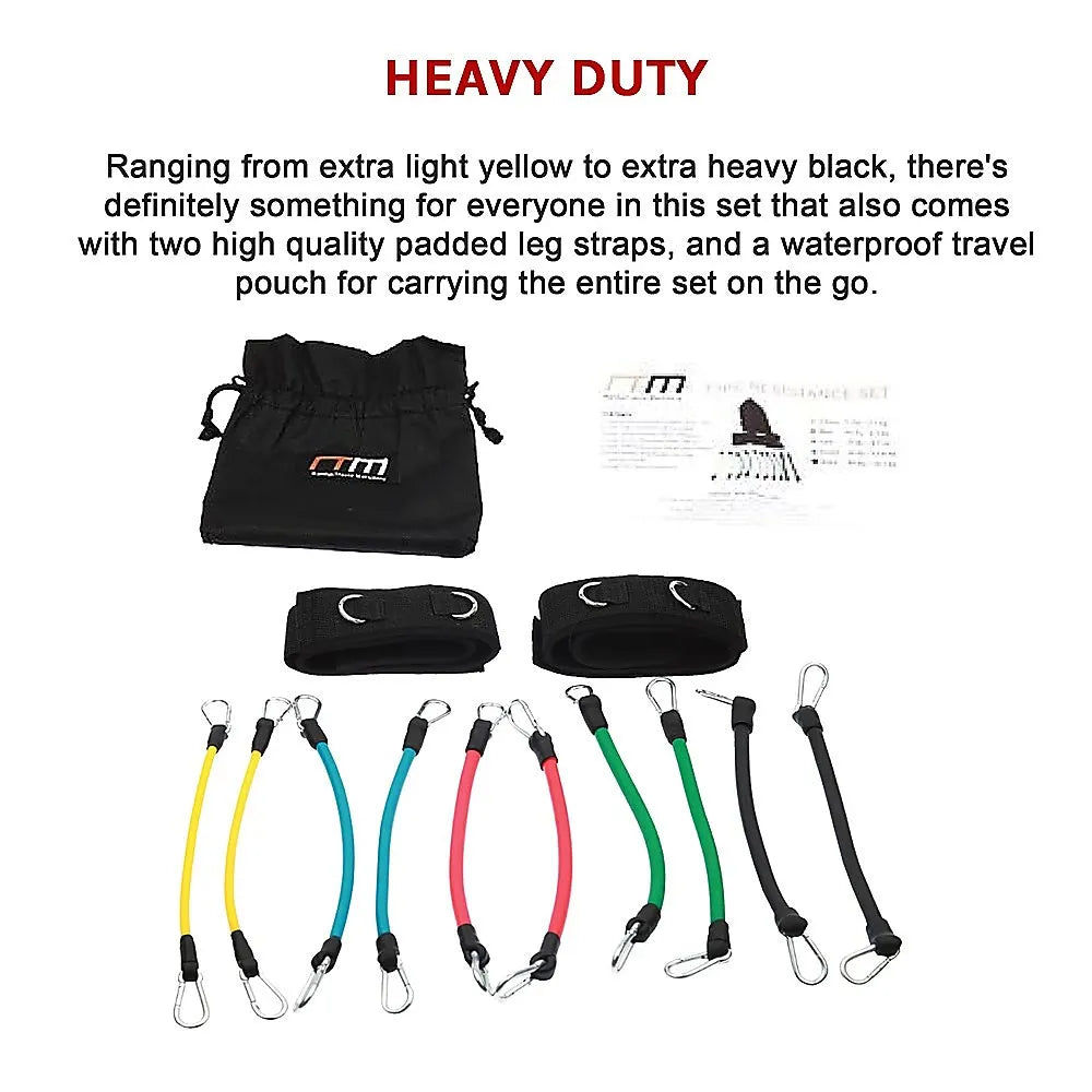 13PC Resistance Bands Set – Fitness Exercise Tubes with Handles & Leg Bands - Image 5