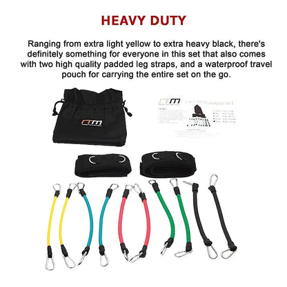 13PC Resistance Bands Set – Fitness Exercise Tubes with Handles & Leg Bands - Image 5