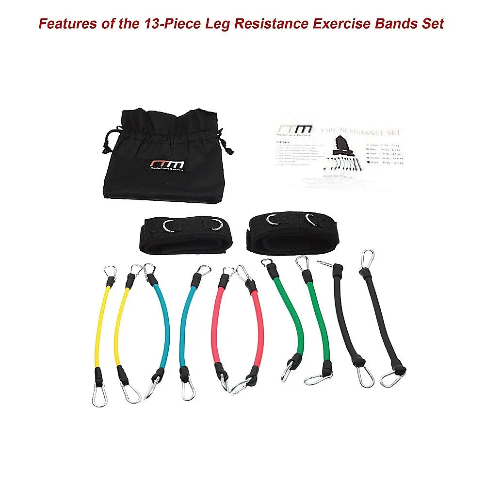 13PC Resistance Bands Set – Fitness Exercise Tubes with Handles & Leg Bands - Image 6