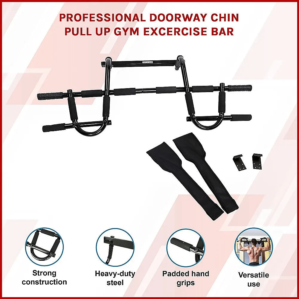Professional Doorway Pull Up Bar – Chin Up Gym Exercise Bar for Home Workouts - Image 3
