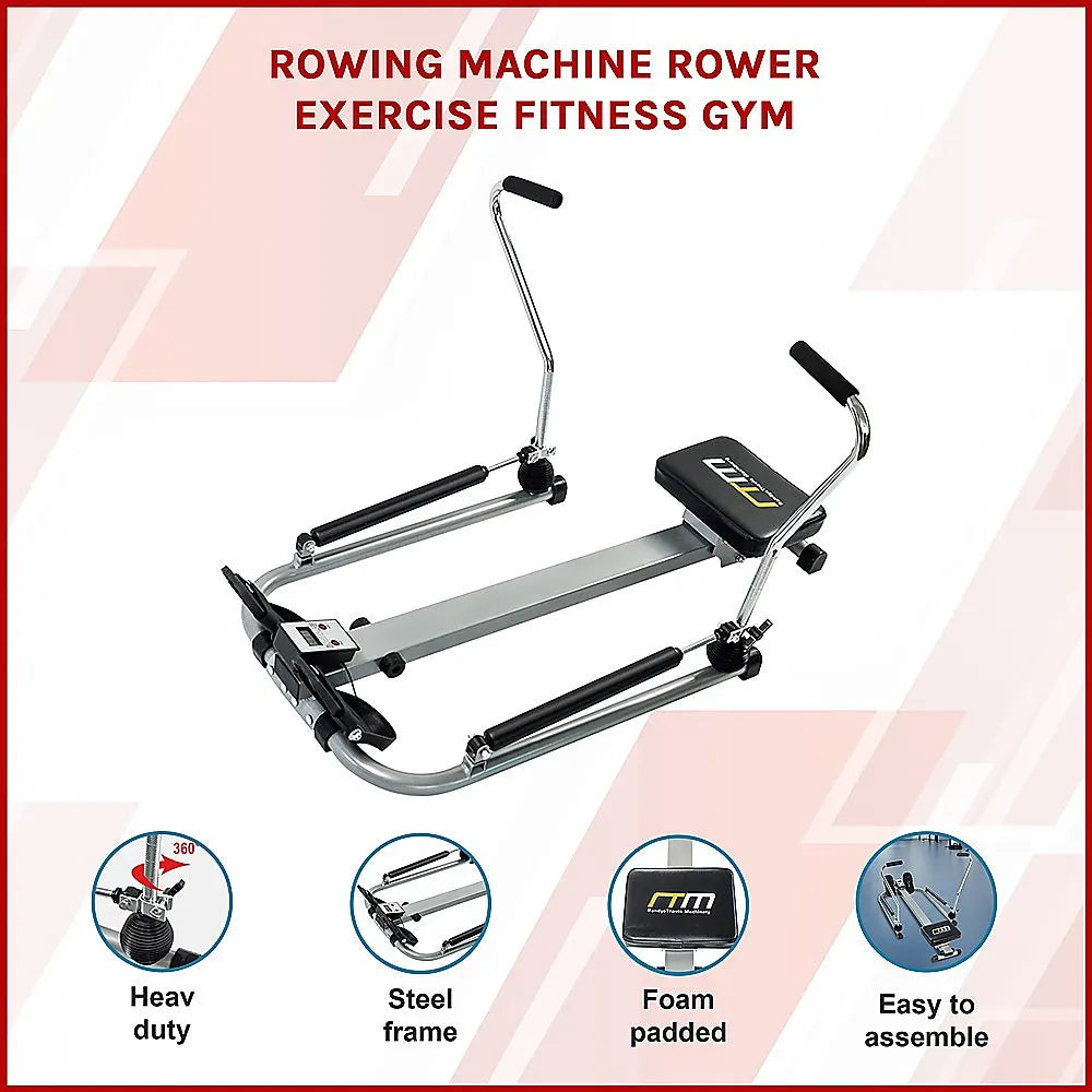 Rowing Machine Rower Exercise Fitness Gym - Image 3