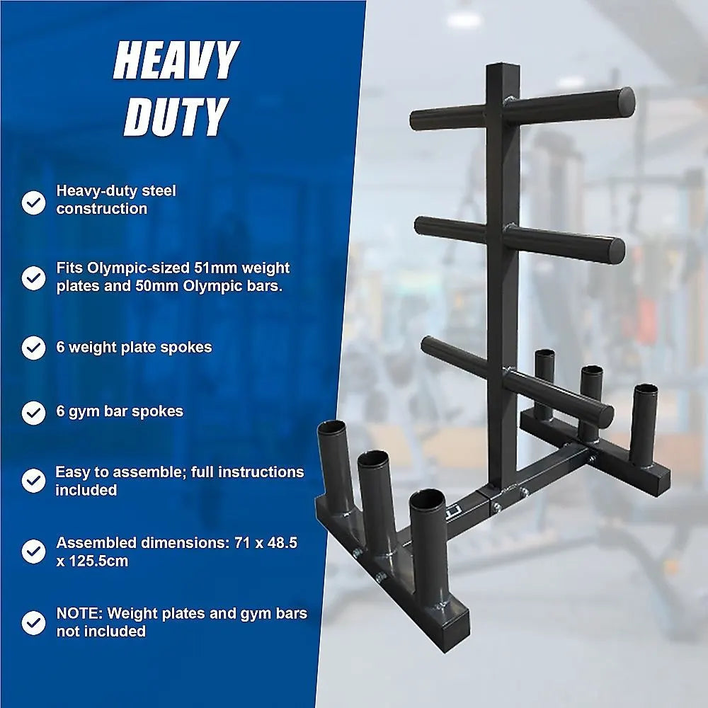 Olympic Weight Tree Bar Rack Holder Storage - Image 5