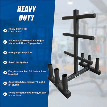 Olympic Weight Tree Bar Rack Holder Storage - Image 5