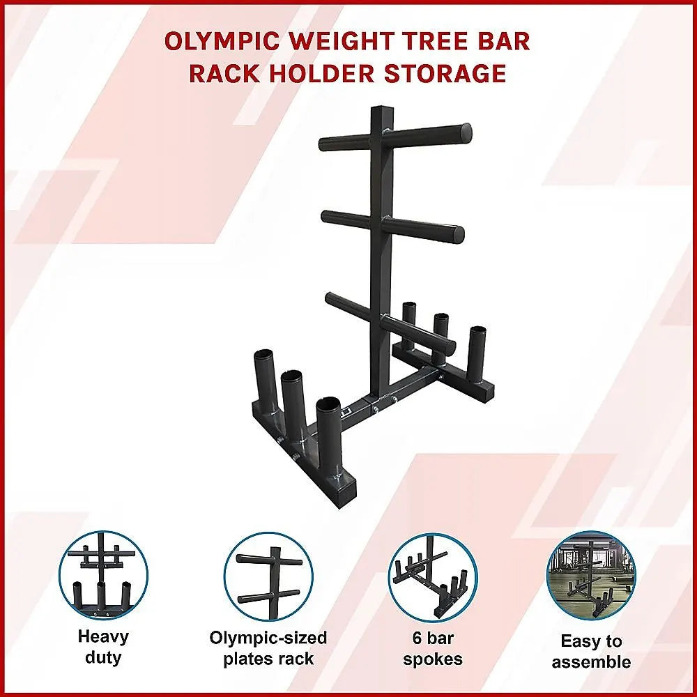 Olympic Weight Tree Bar Rack Holder Storage - Image 6