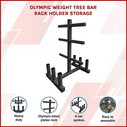 Olympic Weight Tree Bar Rack Holder Storage - Image 6