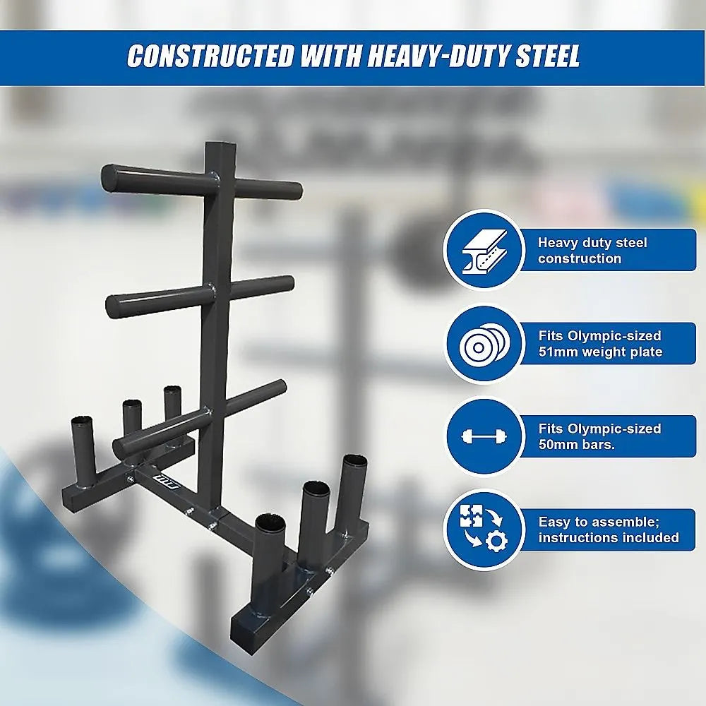 Olympic Weight Tree Bar Rack Holder Storage - Image 7