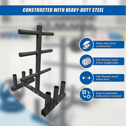 Olympic Weight Tree Bar Rack Holder Storage - Image 7