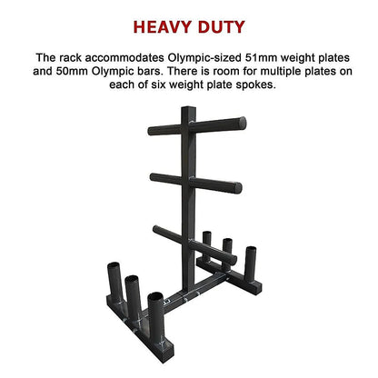 Olympic Weight Tree Bar Rack Holder Storage - Image 8