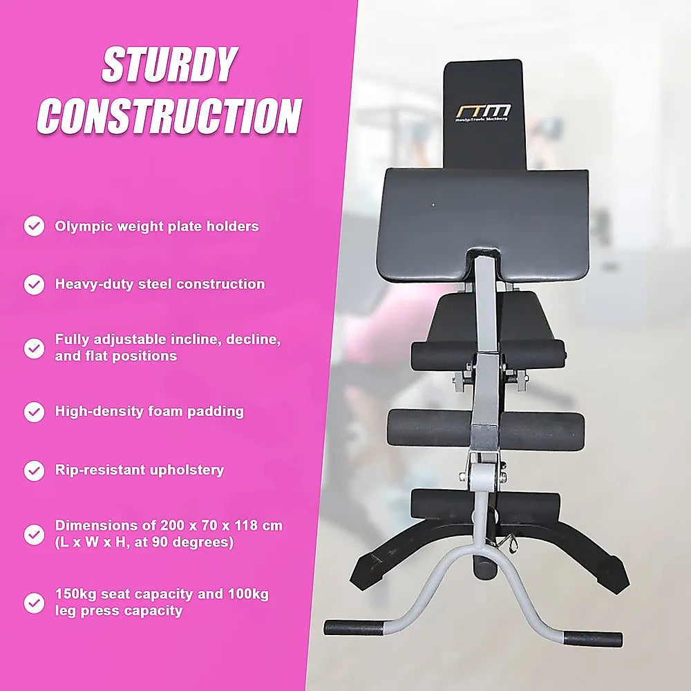 FID Flat Incline Decline Bench Press w/ Leg Extension - Image 9