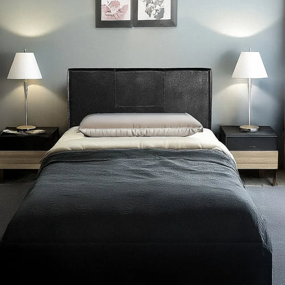 PU Leather Single Bed Headboard Bedhead - Black - Image 2