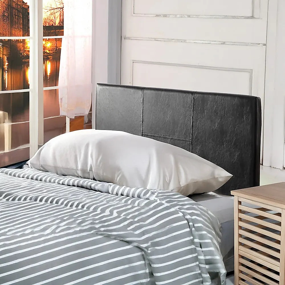 PU Leather Single Bed Headboard Bedhead - Black - Image 4