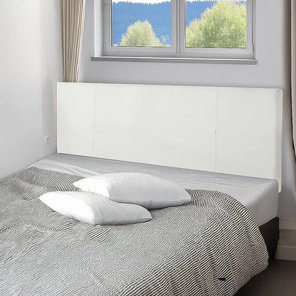 PU Leather Queen Bed Headboard Bedhead - White - Image 6