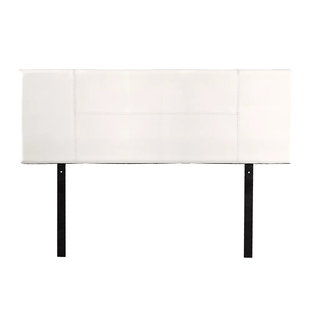 PU Leather Queen Bed Headboard Bedhead - White - Image 4