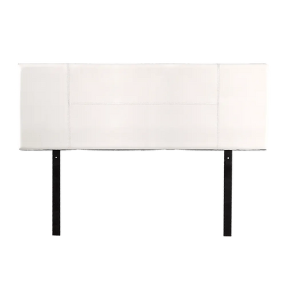 PU Leather Queen Bed Headboard Bedhead - White - Image 4