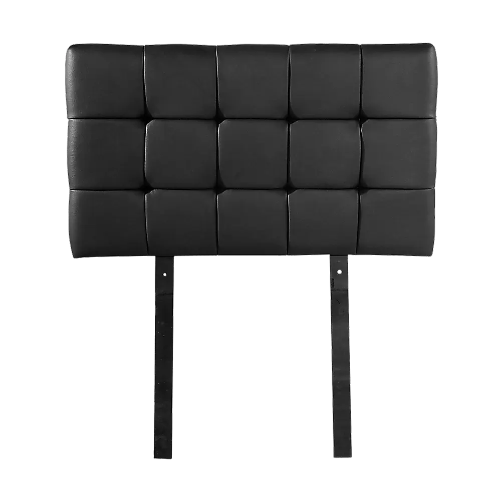 PU Leather Single Bed Deluxe Headboard Bedhead - Black - Image 4