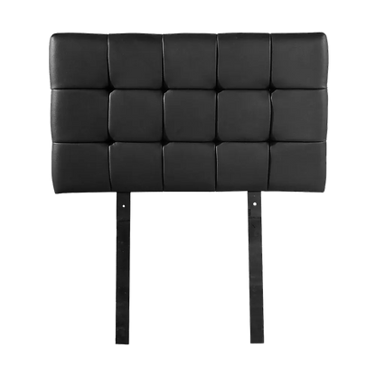 PU Leather Single Bed Deluxe Headboard Bedhead - Black - Image 4