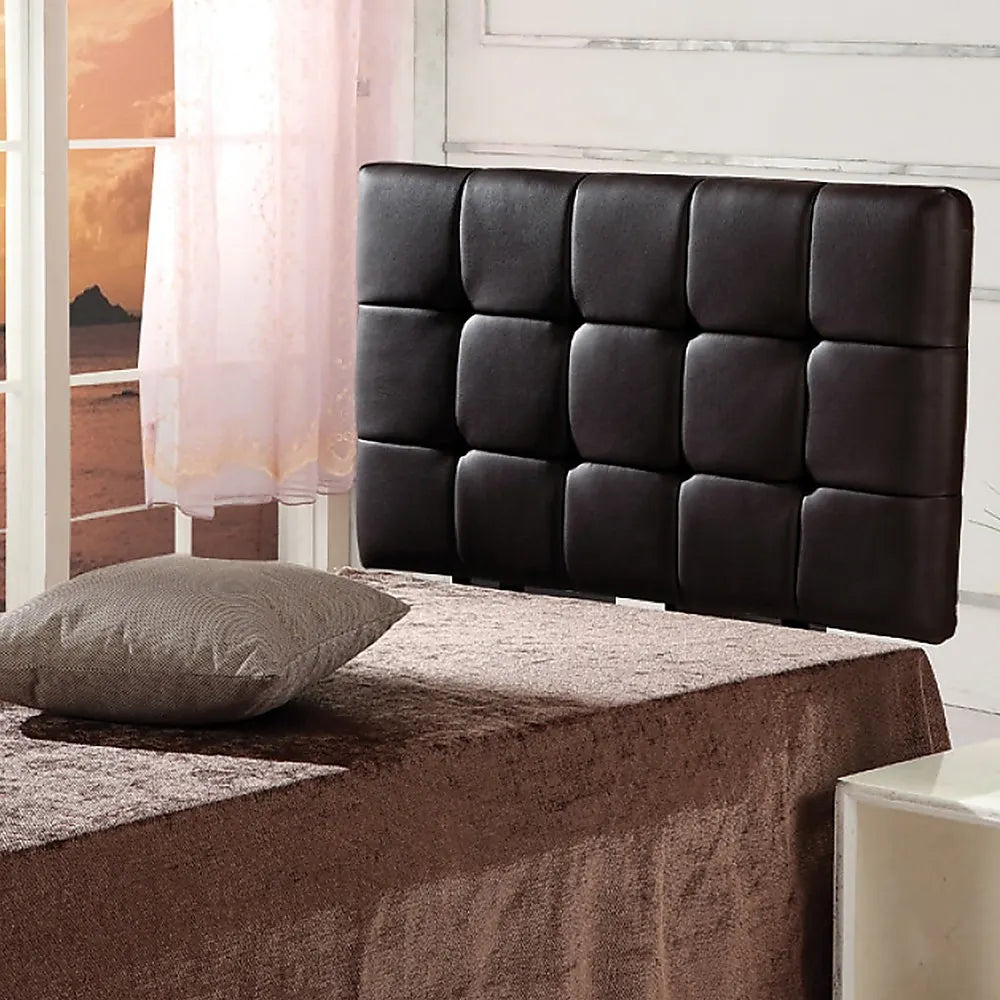 PU Leather Single Bed Deluxe Headboard Bedhead - Black - Image 5
