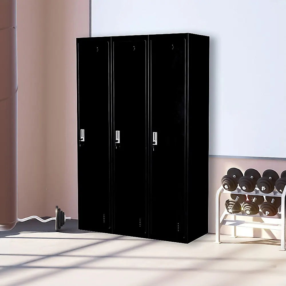 Three-Door Side by Side Office Gym Shed Storage Locker - Image 2