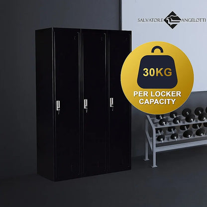 Three-Door Side by Side Office Gym Shed Storage Locker - Image 5
