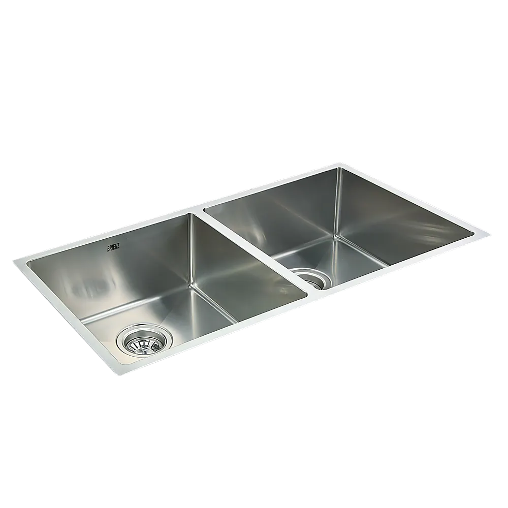 865x440mm Handmade Stainless Steel Undermount / Topmount Kitchen Sink with Waste - Image 7
