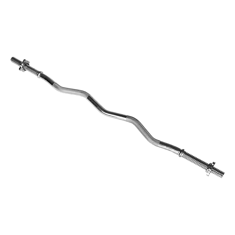 Heavy Duty EZ Curl Barbell – Weightlifting Bar with Spinlock Collars for Gym Training
