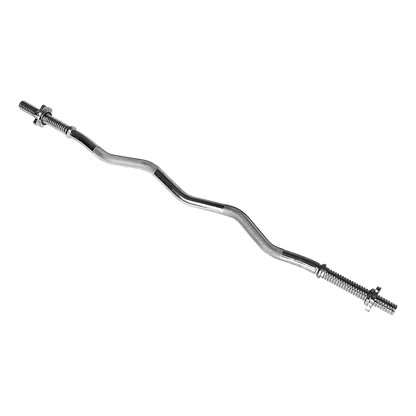 Heavy Duty EZ Curl Barbell – Weightlifting Bar with Spinlock Collars for Gym Training