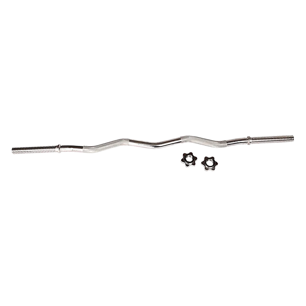 Heavy Duty EZ Curl Barbell – Weightlifting Bar with Spinlock Collars for Gym Training - Image 5