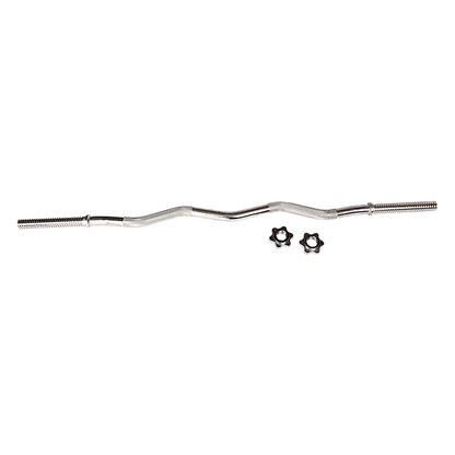 Heavy Duty EZ Curl Barbell – Weightlifting Bar with Spinlock Collars for Gym Training - Image 5