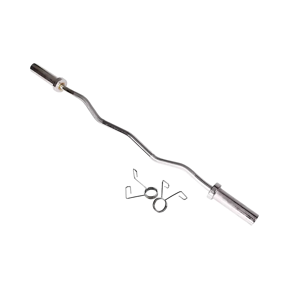 120cm Chrome Olympic EZ Curl Bar – Weightlifting Barbell for Home Gym Training - Image 7