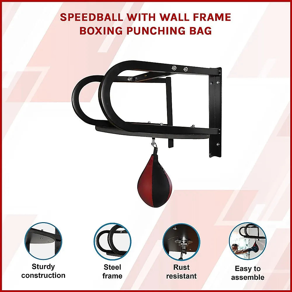 Speedball with Wall Frame – Boxing Punching Bag Training Set for Home Gym - Image 3