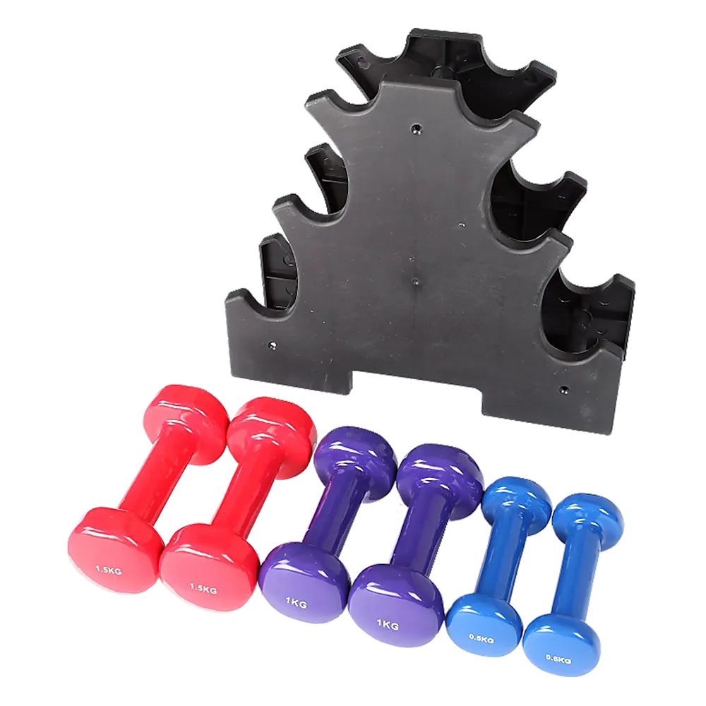 6-Piece Dumbbell Set with Storage Rack for Home Gym Training - Image 7