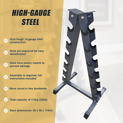 Steel Vertical Dumbbell Rack Weight Stand - Image 9