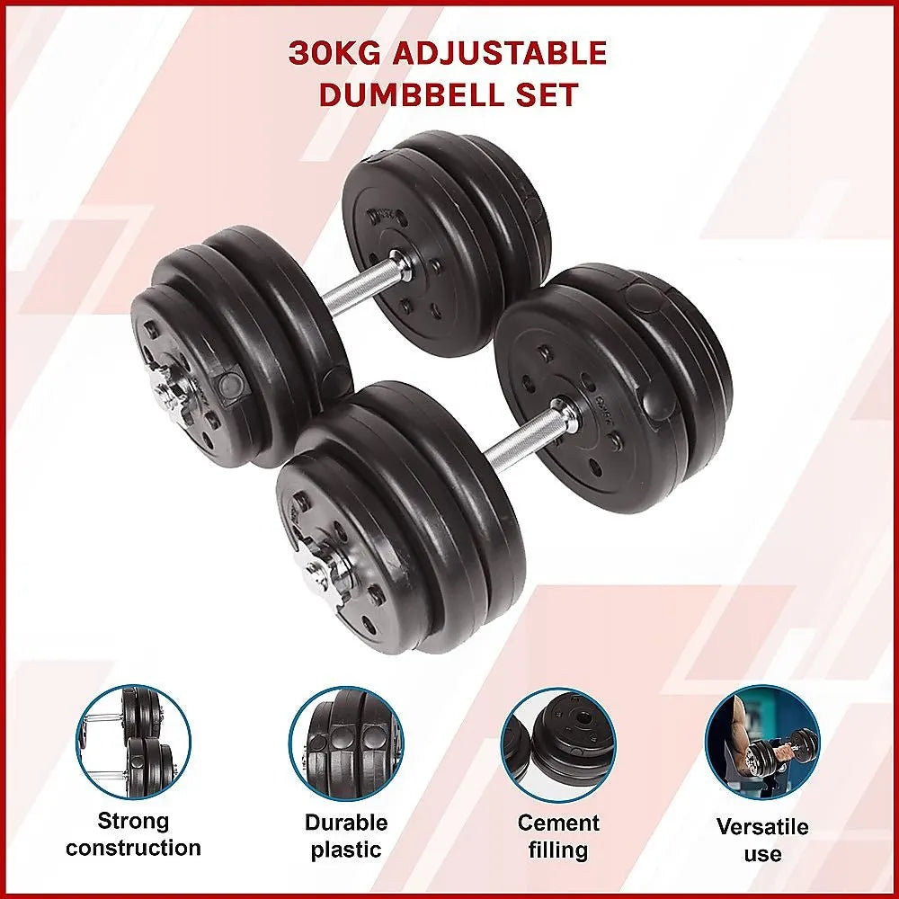30KG Adjustable Dumbbell Set – Home Gym Weights for Strength & Fitness Training - Image 6