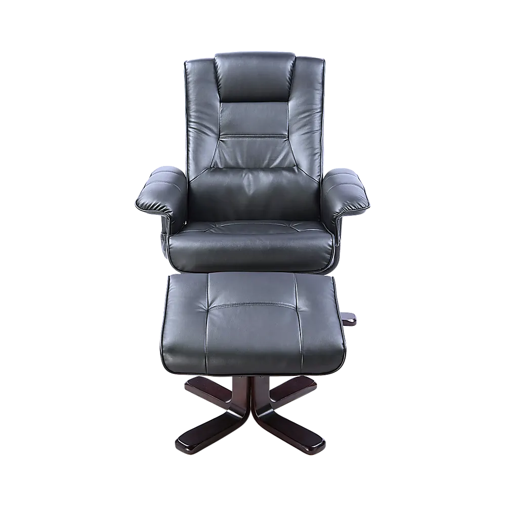 PU Leather Massage Chair Recliner Ottoman Lounge Remote - Image 4