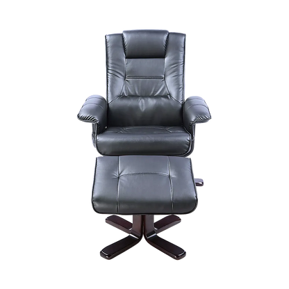 PU Leather Massage Chair Recliner Ottoman Lounge Remote - Image 4