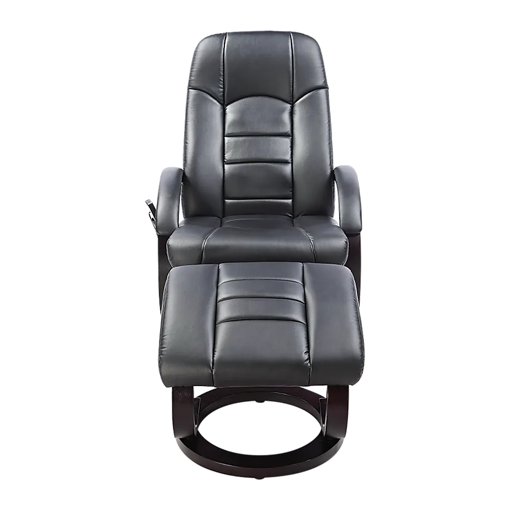 PU Leather Massage Chair Recliner Ottoman Lounge Remote - Image 4