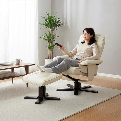 PU Leather Massage Chair Recliner Ottoman Lounge Remote - Image 5