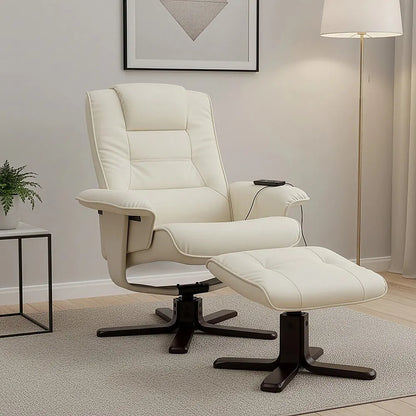 PU Leather Massage Chair Recliner Ottoman Lounge Remote - Image 7