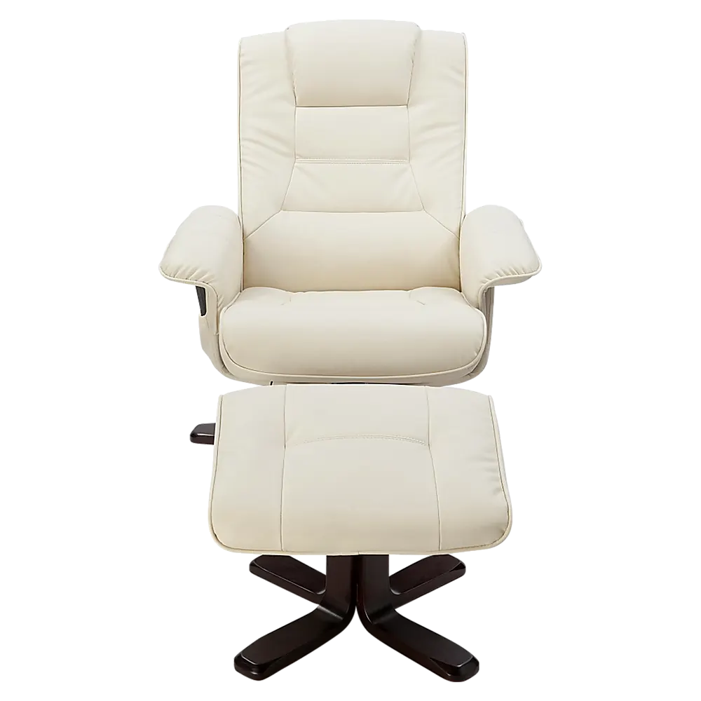 PU Leather Massage Chair Recliner Ottoman Lounge Remote - Image 4