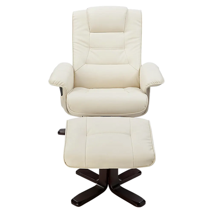 PU Leather Massage Chair Recliner Ottoman Lounge Remote - Image 4