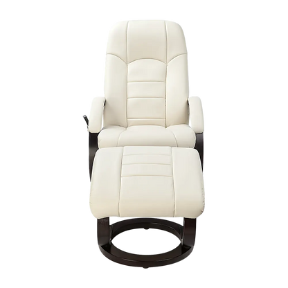PU Leather Deluxe Massage Chair Recliner Ottoman Lounge Remote - Image 4