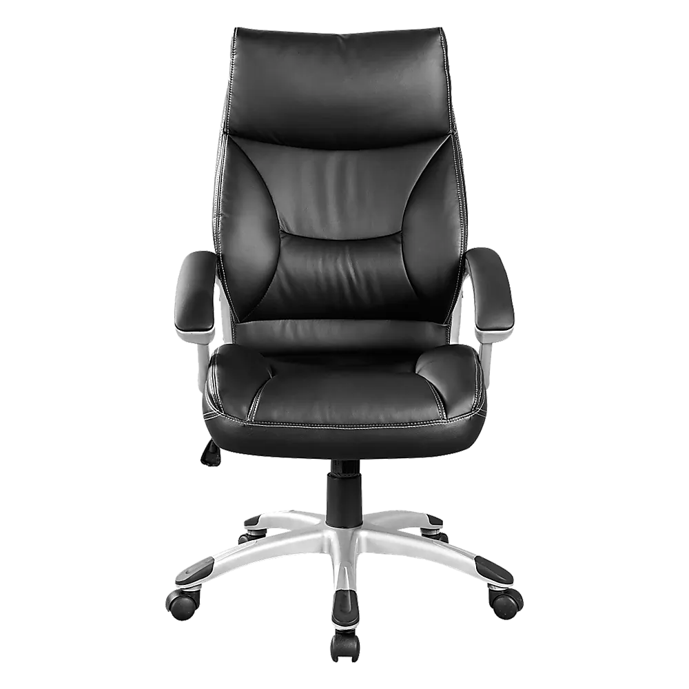 PU Leather Executive Office Chair – Ergonomic Swivel Computer Desk Chair in Black - Image 4