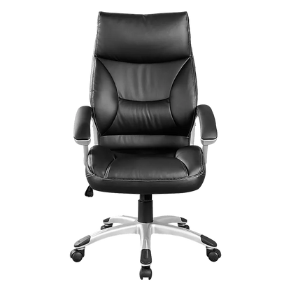 PU Leather Executive Office Chair – Ergonomic Swivel Computer Desk Chair in Black - Image 4