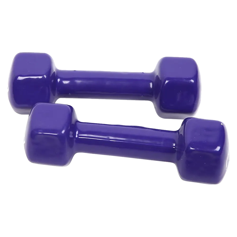 2kg Dumbbells Pair PVC Hand Weights Rubber Coated - Image 6