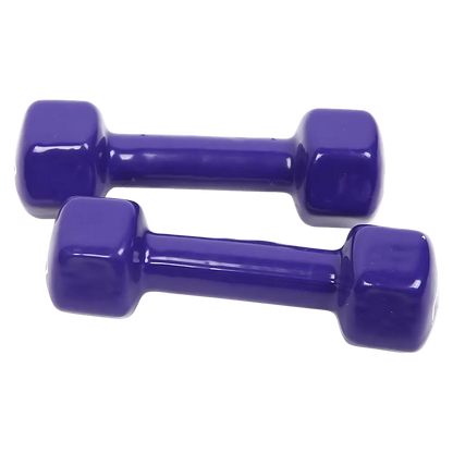 2kg Dumbbells Pair PVC Hand Weights Rubber Coated - Image 6
