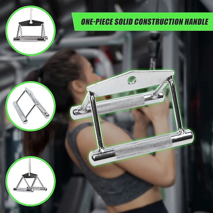 Close Grip Seated Row Handle – Triangle Cable Attachment Bar for Gym Machines - Image 7