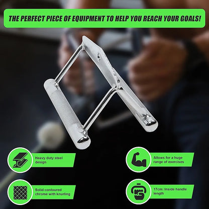 Close Grip Seated Row Handle – Triangle Cable Attachment Bar for Gym Machines - Image 8