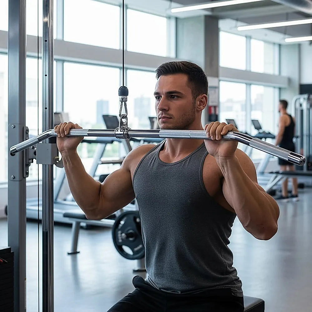 48" Lat Pulldown Bar Cable Attachment – Gym Handle for Back & Strength Training - Image 6