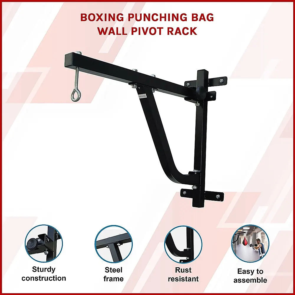 Boxing Punching Bag Wall Pivot Rack – Swivel Mount for Home Gym - Image 3